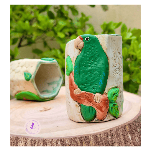 Puerto Rican Parrot Handmade Ceramic Holder