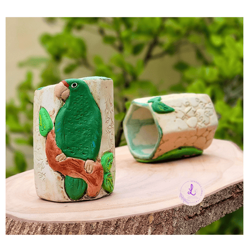 Puerto Rican Parrot Handmade Ceramic Holder
