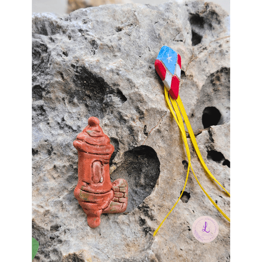 Puerto Rican Watch Tower - PR Flag Kite - Ceramic Magnet