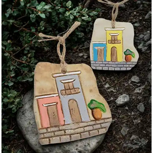 Old San Juan Facades Ceramic Ornament
