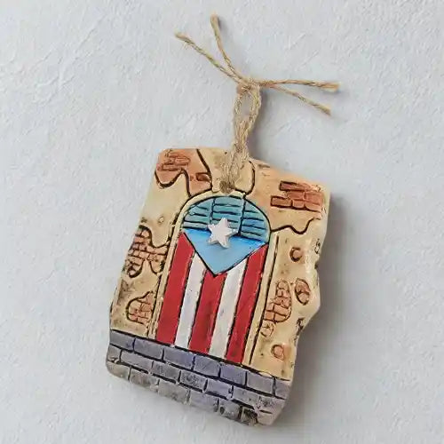 Puerto Rican Flag door Ornament