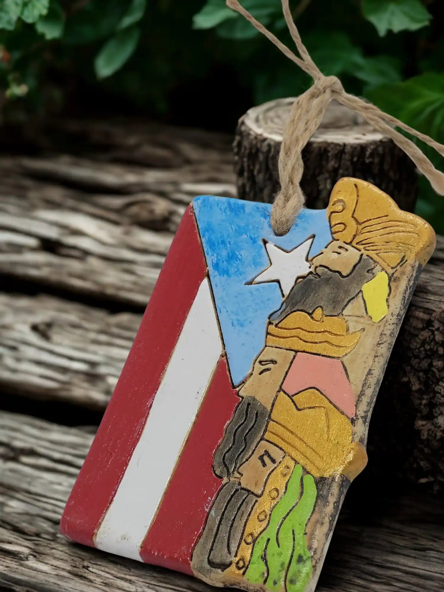 Three Wise Men with Puerto Rican Flag