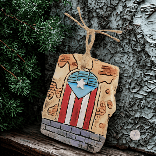 Puerto Rican Flag door Ornament