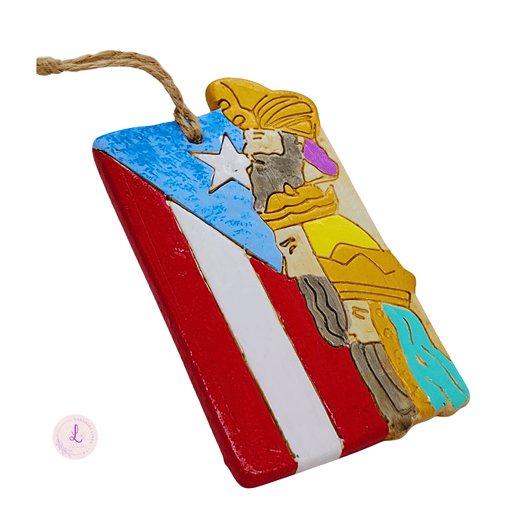 Three Wise Men with Puerto Rican Flag