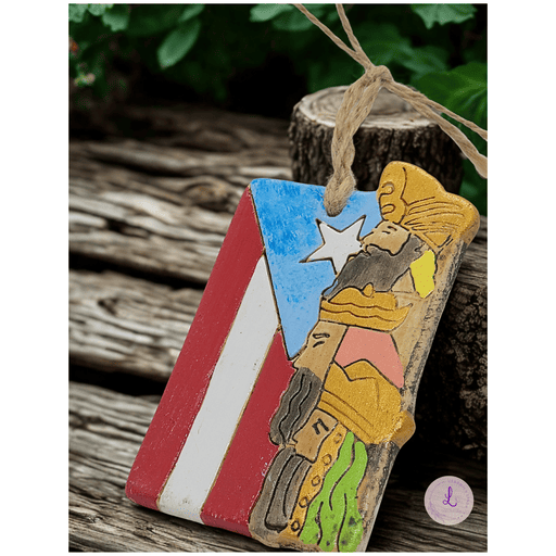 Three Wise Men with Puerto Rican Flag