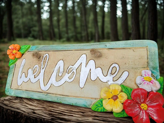 Welcome Sign handmade in ceramic